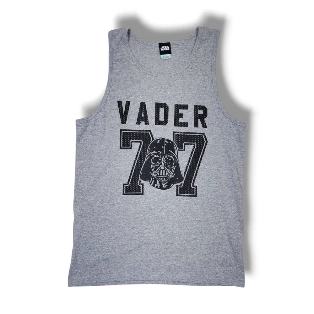 Vintage Pacific Star Wars Vader 77 Gray Tank Top‎ Men's Size Medium